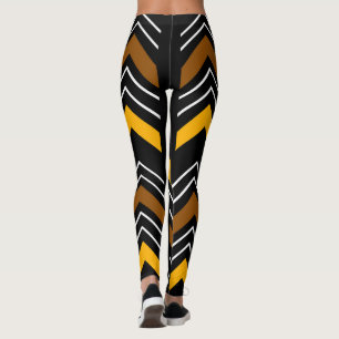 Leggings Légumineuses en tissu de boue africaine imprimée