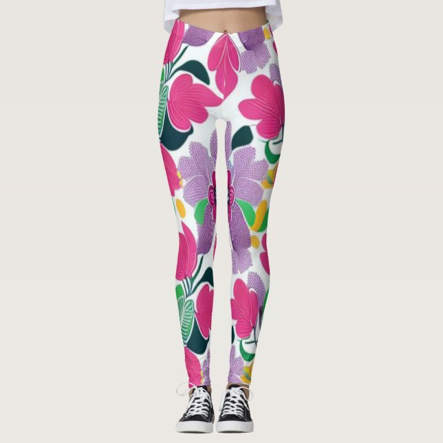 Leggings Légumineuses florales (Devant)