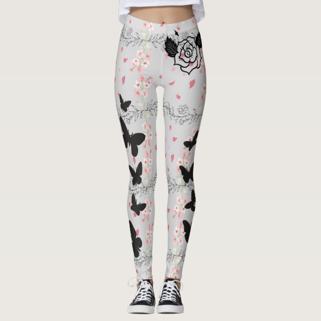 Leggings Légumineuses, Légumineuses à papillons célestes (Devant)