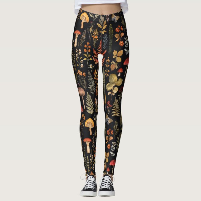 Leggings Légumineuses plantes forestières (Devant)