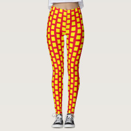 Leggings Légumineuses rouges et jaunes
