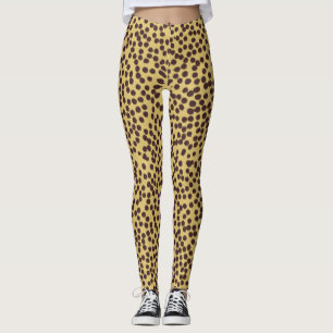 Leggings Légumineuses toutes-imprimées Motif de fourrure de