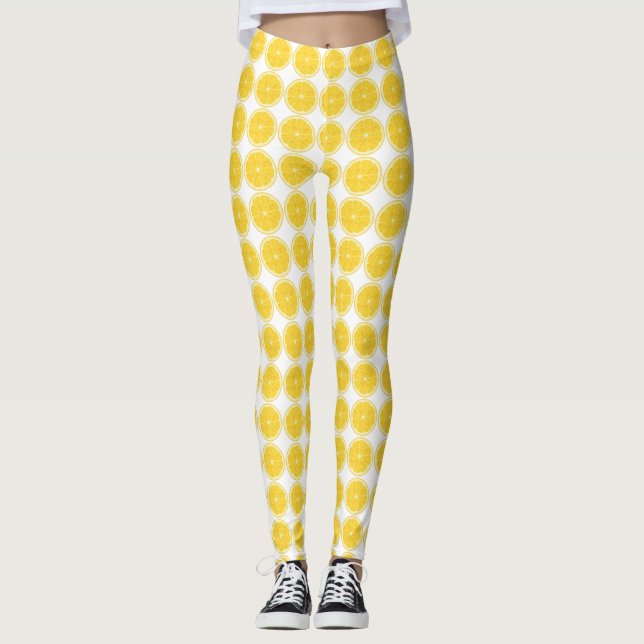 Leggings Légumineuses - Tranches de citron 2 (Devant)