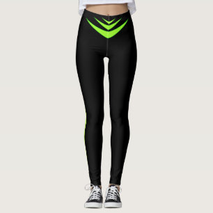 Leggings Lemon vert triple Boomerang sur fond noir