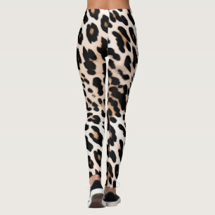 Leggings Léopard à crème Brown