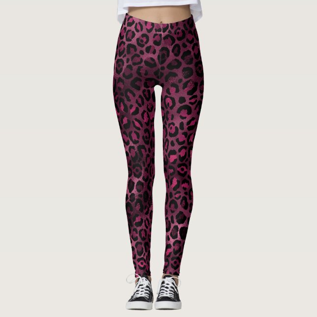 Leggings Leopard de Bourgogne (Devant)