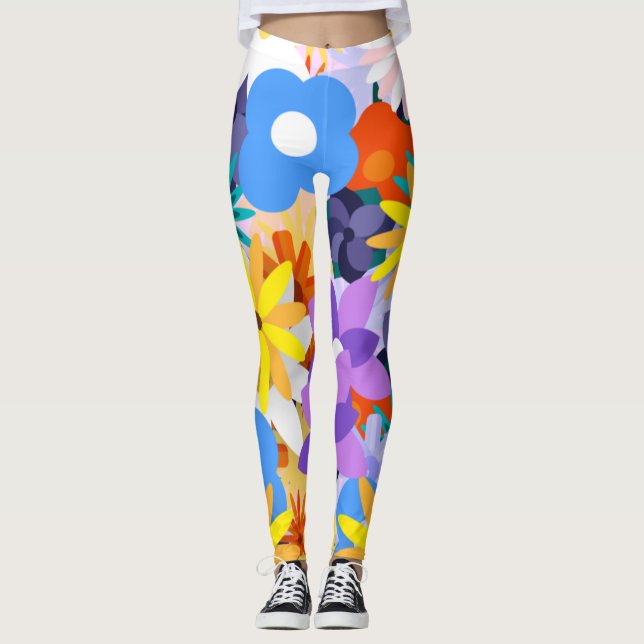 Leggings Les années 70 60 ans rétro Motif (Devant)