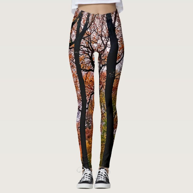 Leggings Les arbres d'automne (Devant)