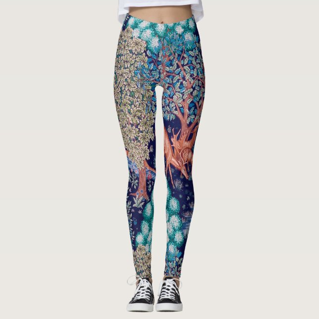 Leggings Les cerfs dans la forêt, William Morris (Devant)
