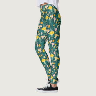 Leggings Les champignons magiques Les papillons mignons Les