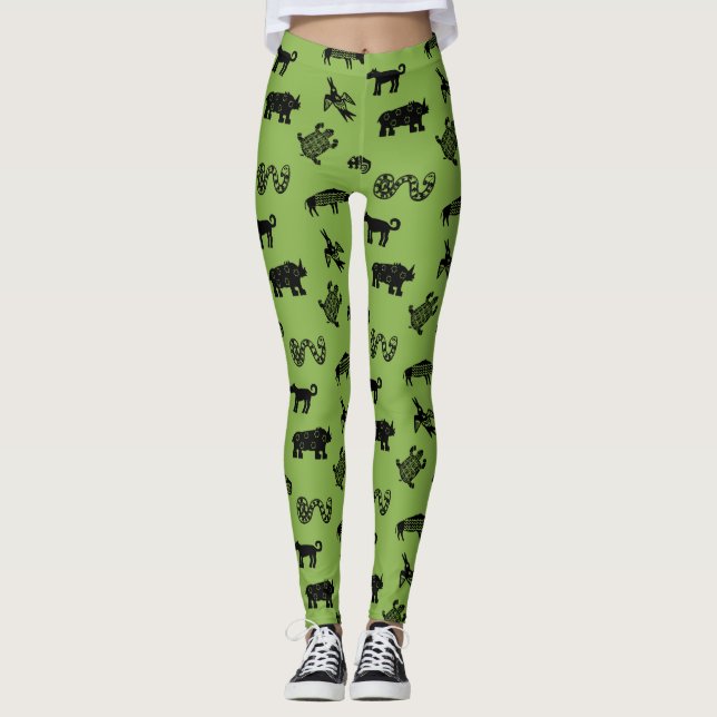 Leggings Les choses sauvages en noir (Devant)