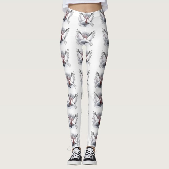 Leggings Les colombes amoureuses (Devant)
