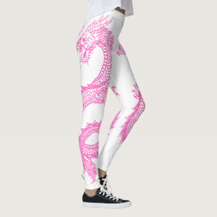 Leggings Les dragons roses personnalisent la couleur