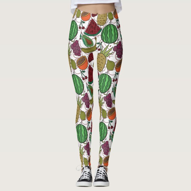 Leggings Les Fruits sautés | Fruit surface pattern 25 (Devant)