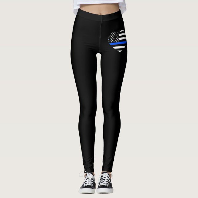 Leggings Les guêtres de Blue Line des femmes minces de (Devant)