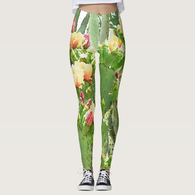 Leggings Les guêtres des femmes - fleurs de figue de (Devant)