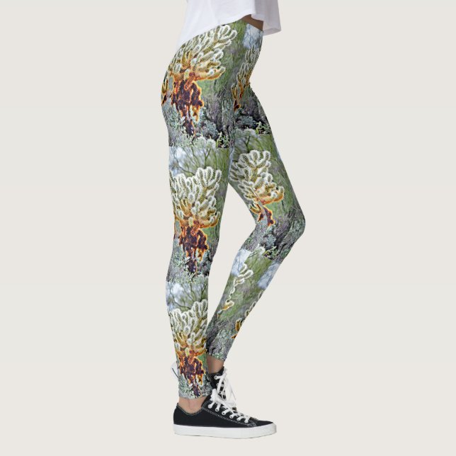Leggings Les guêtres des femmes "sautantes de cactus" de (Droite)