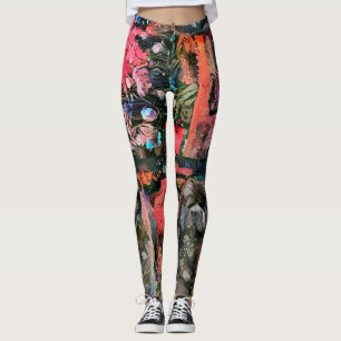 Leggings Les guêtres NOIRES de BOUFFE - voir l'avant et le
