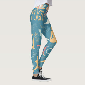 Leggings Les guêtres yoga, yoga halète, lotus, poses de