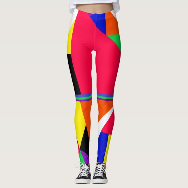 Leggings Les hérissons Abstraits du monde d'Avryl Fleur (Devant)