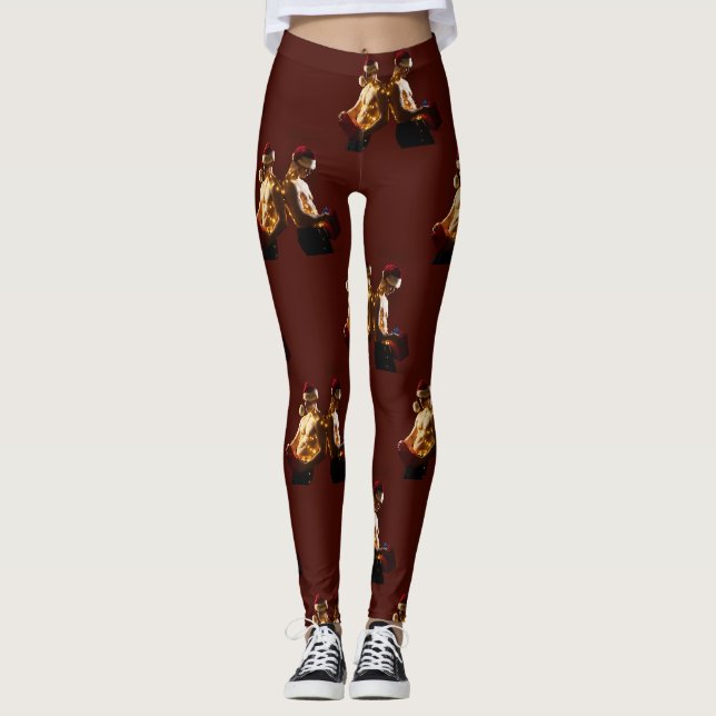 Leggings Les hommes torse nu de SlipperyJoe, Noël (Devant)