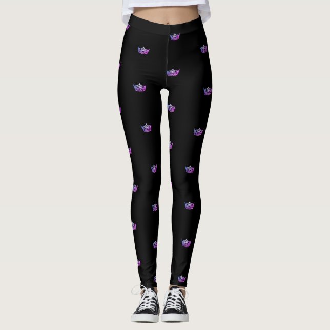 Leggings Les jambes de la Couronne rose foncée des femmes M (Devant)