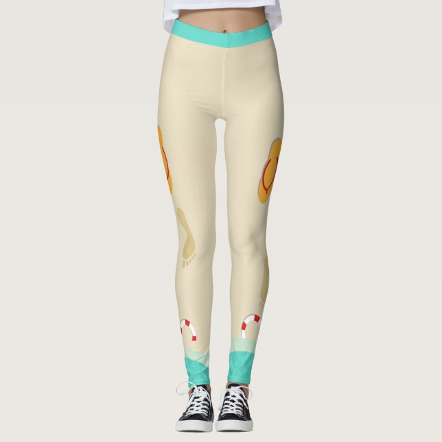Leggings Les jambes des femmes amusantes d'été (Devant)