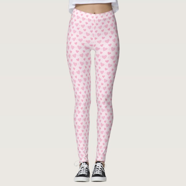 Leggings Les jambes des femmes des Coeurs roses (Devant)