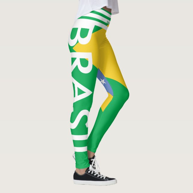 LEGGINGS LES LÉGUMES DU DRAPEAU BRÉSIL ONT UN ACD (Droite)
