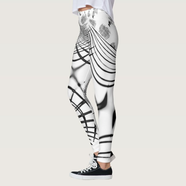 Leggings Les lignes grises traversées nous rappellent les d (Gauche)