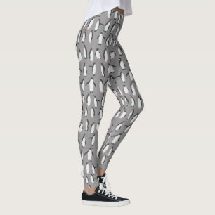 Leggings Les pingouins dans le motif des neiges