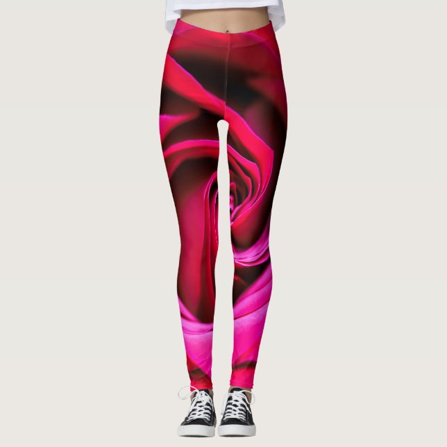 Leggings Les roses sont les guêtres rouges (Devant)