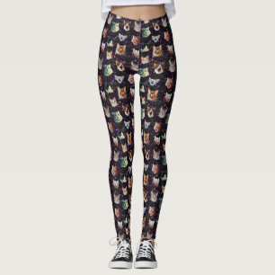 Leggings Les têtes de chats dans l'espace extra-atmosphériq