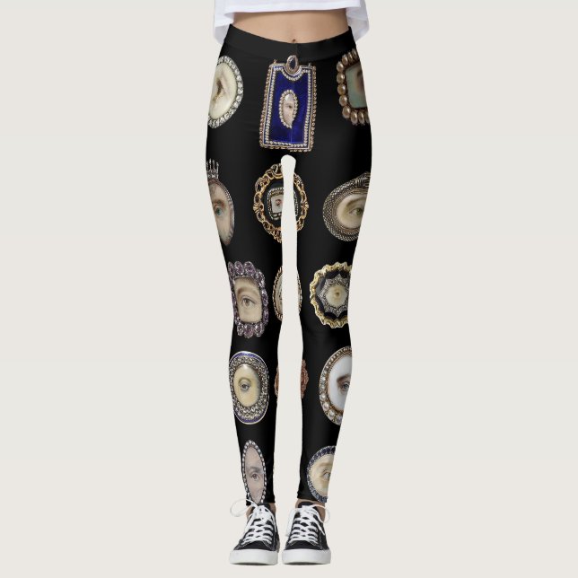 Leggings Les yeux victoriens de l'amant inspiré, art (Devant)