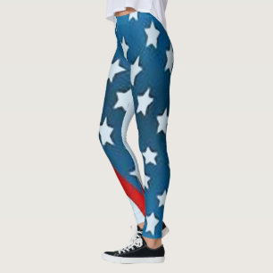 Leggings l'étoile de drapeau américain des Etats-Unis bar