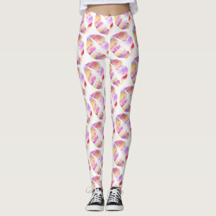 Leggings Lèvres colorées Blanches modernes