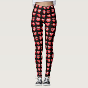 Leggings Lèvres de vampire de charme