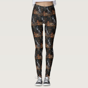 Leggings Lévrier Italien Citrouilles Halloween Épouvantable