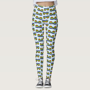 Leggings LGBT Pride Rainbow Couleur Lunettes Motif amusant