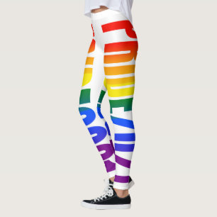 Leggings LGBT Rainbow Flag Gay pride de texte 2021 LGBTQ