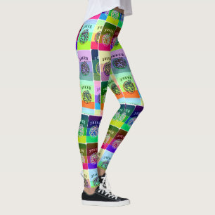 Leggings L'heure-milliampère Jongg coloré couvre de tuile