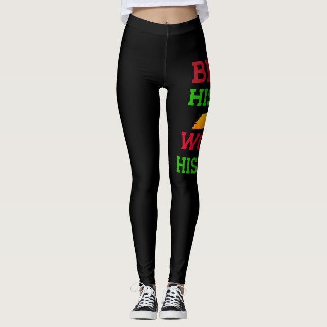 Leggings L'histoire noire est l'histoire mondiale (2) (Devant)