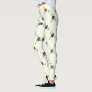 Leggings libellules iridescentes blanches