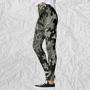 Leggings Lichen par Ernst Haeckel, Plantes naturels Vintage