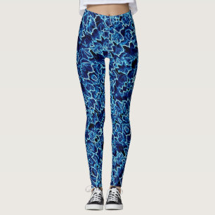 Leggings Lierre bleu givré