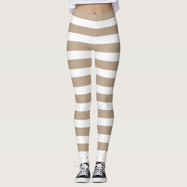 Leggings Ligne beige (Devant)