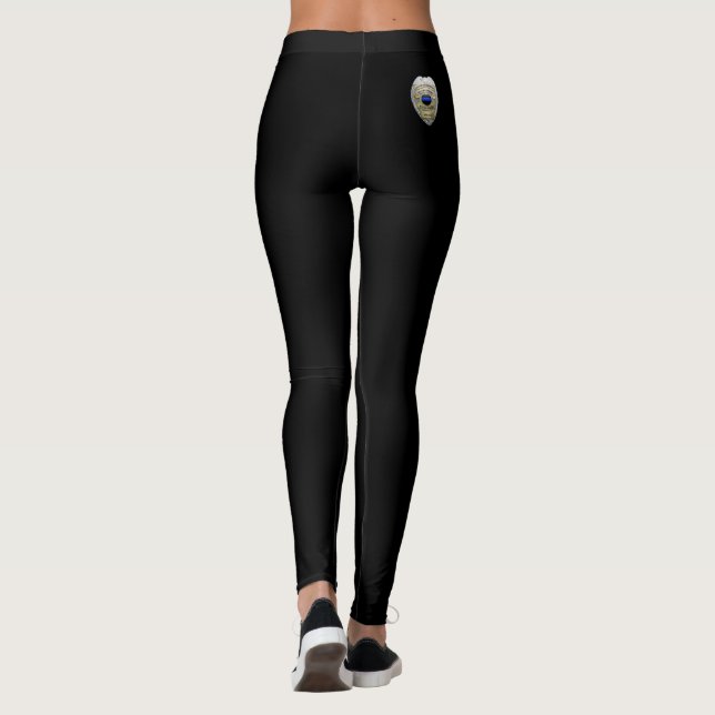 Leggings Ligne Bleue Mince - Pas de Badge Amour Plus Grand (Dos)