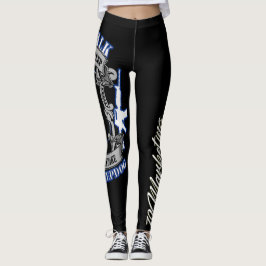 Leggings Ligne bleue mince police de chien de garde de