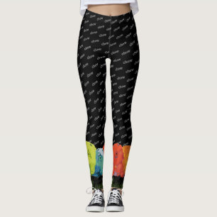 Leggings LIGNE de BOUFFE 6 guêtres de bouffes d'aquarelle