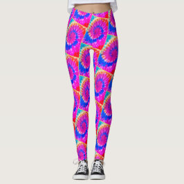 Leggings Ligne en spirale de Ylw de guêtres de TieDye